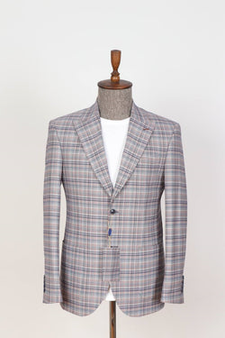 Two Button , Patched Pocket Burgery Checked Men Blazer