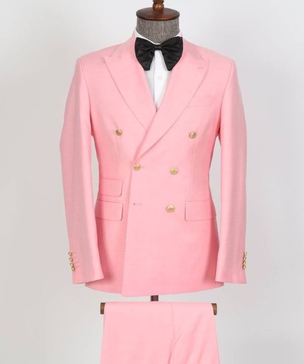 Ping Double Breasted  - Golden Button Men Suit