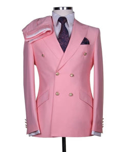 Men's Rose gold 2pcs double breasted suit
